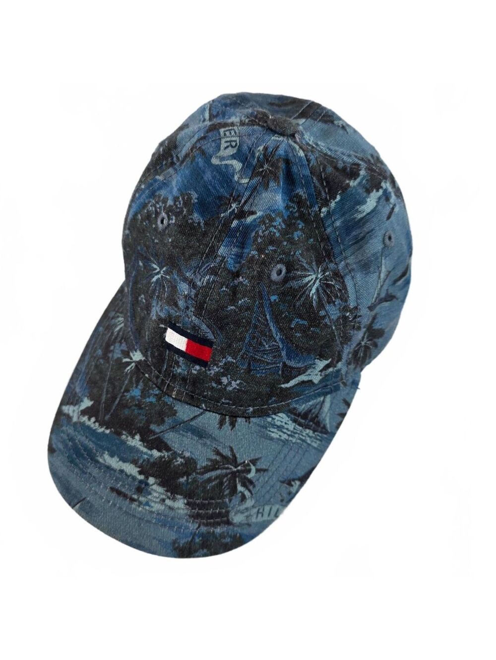 Tommy Hilfiger Men's Blue Tropical Print Baseball Cap Adjustable Hat